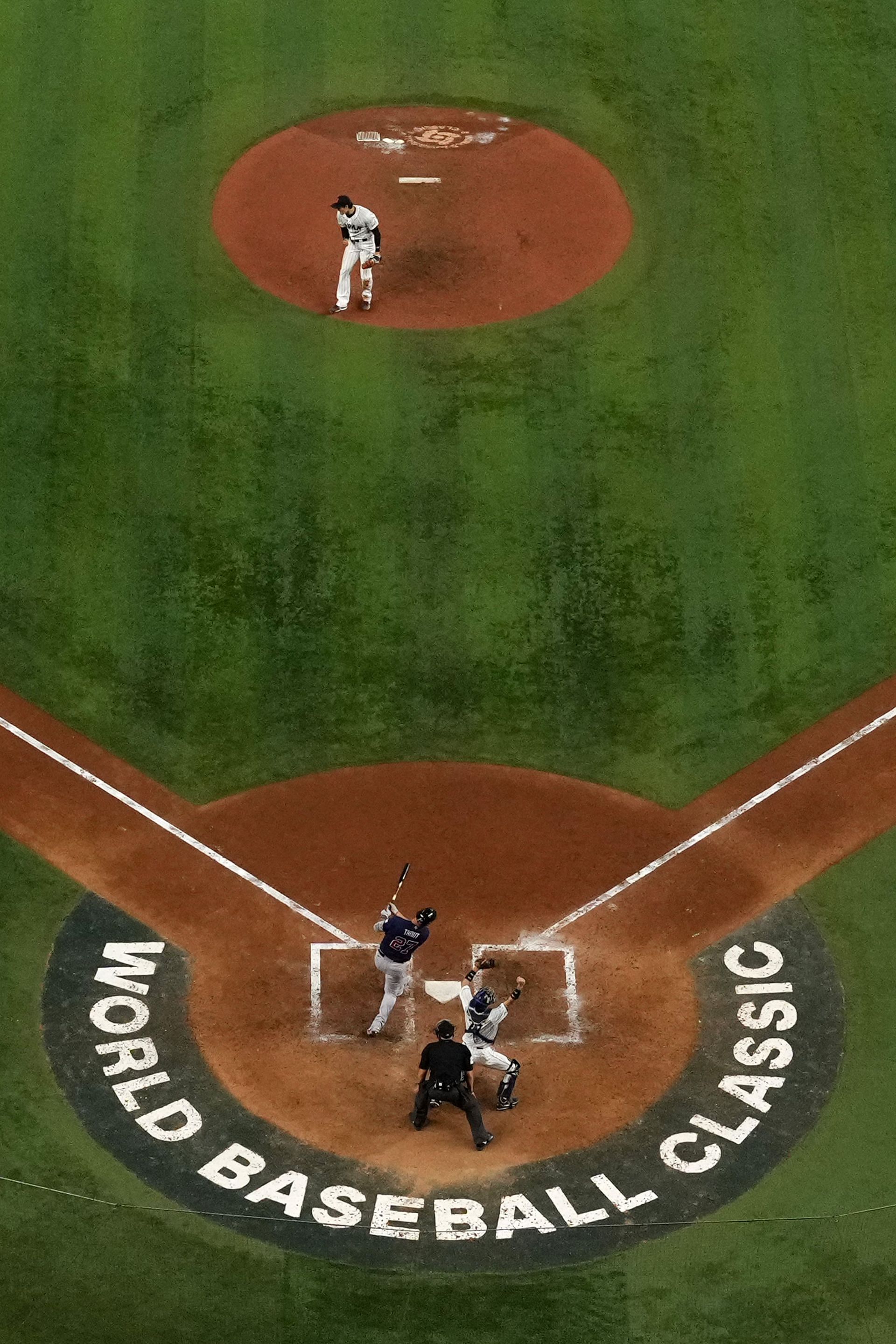 Shohei Ohtani vs Mike Trout at World Baseball Classic Championship: United States v Japan - Source: Getty